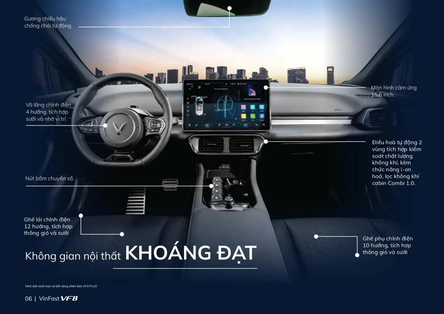 noi that vinfast vf8 2026, đánh giá vinfast vf8 nội thất màn hình trung tâm