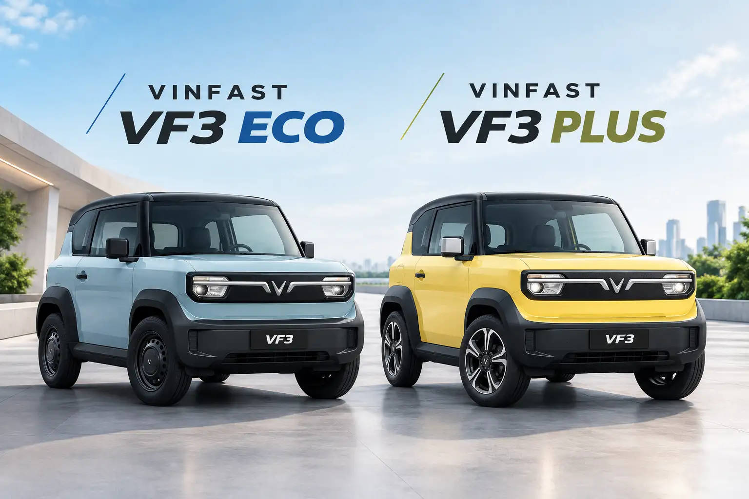 so sánh vf3 eco vs plus